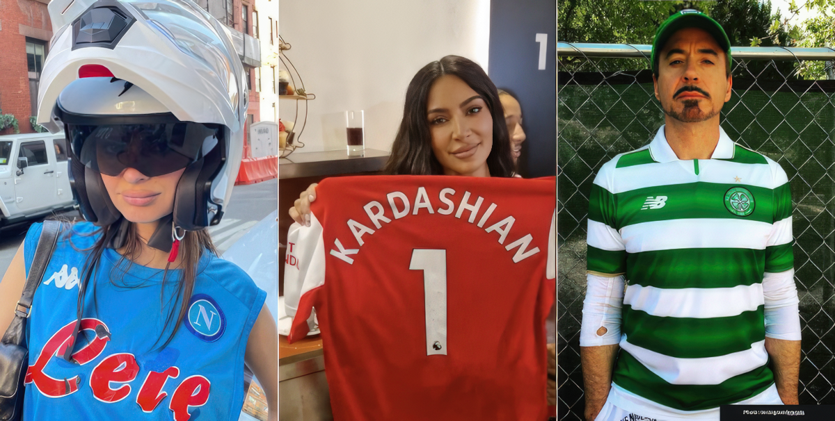 2023 celebrities in their favorite Champions Leagues shirts