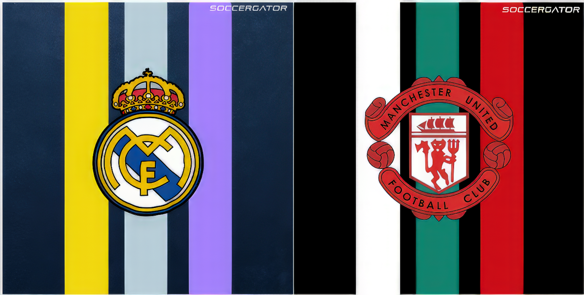 23/24 Real Madrid, Man United kits to feature Adidas Tricolor stripes?