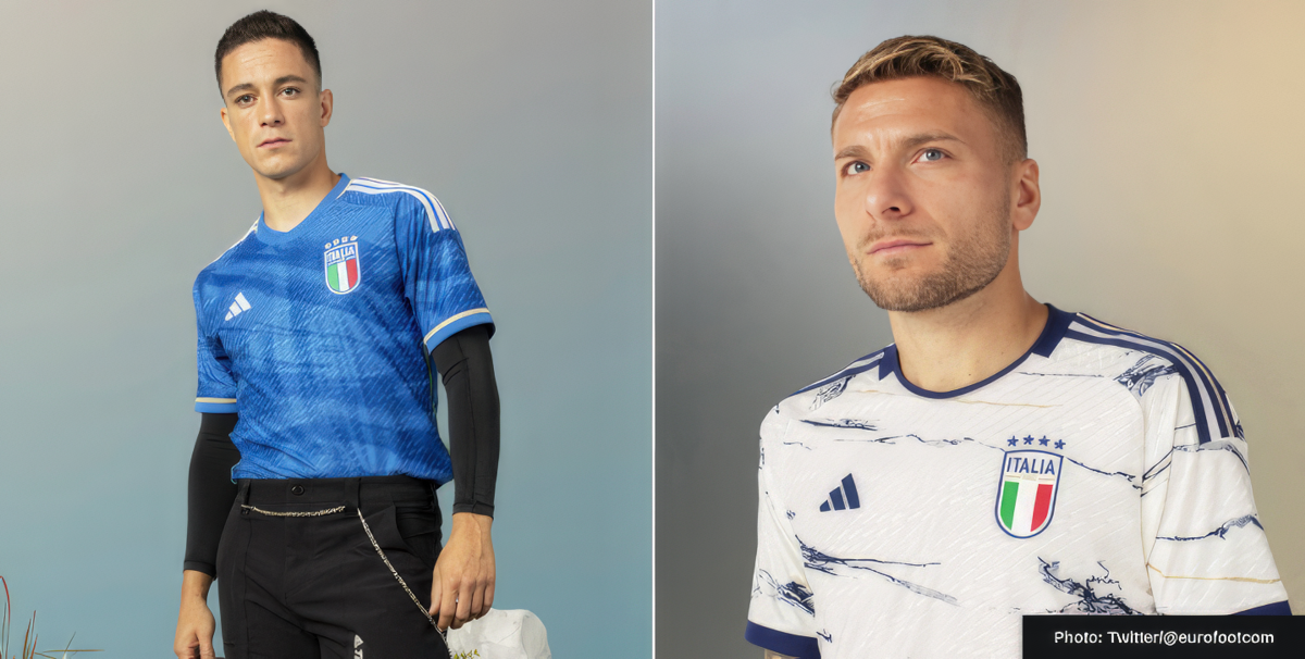 Adidas debuts marble-infused new kits for Italy