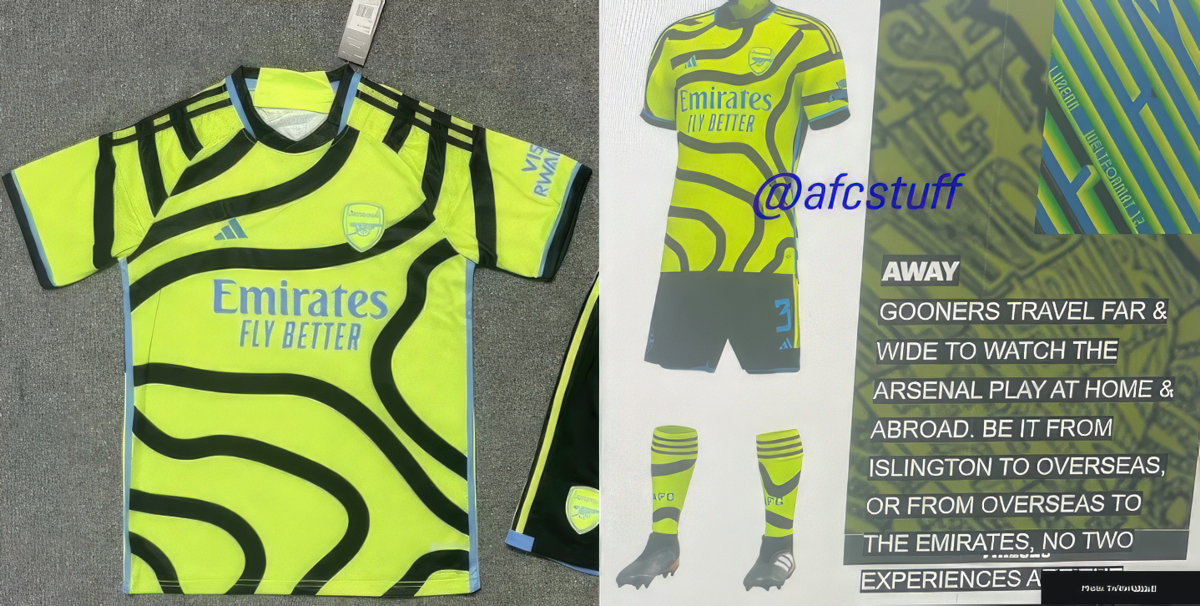 Arsenal fans squeam over leaked 2023/24 green away kits
