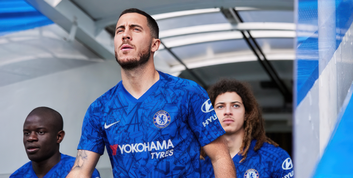 Eden Hazard unveils Chelsea's new 2019/2020 season kit