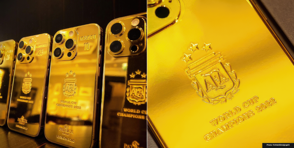 Messi gold Argentina iPhone