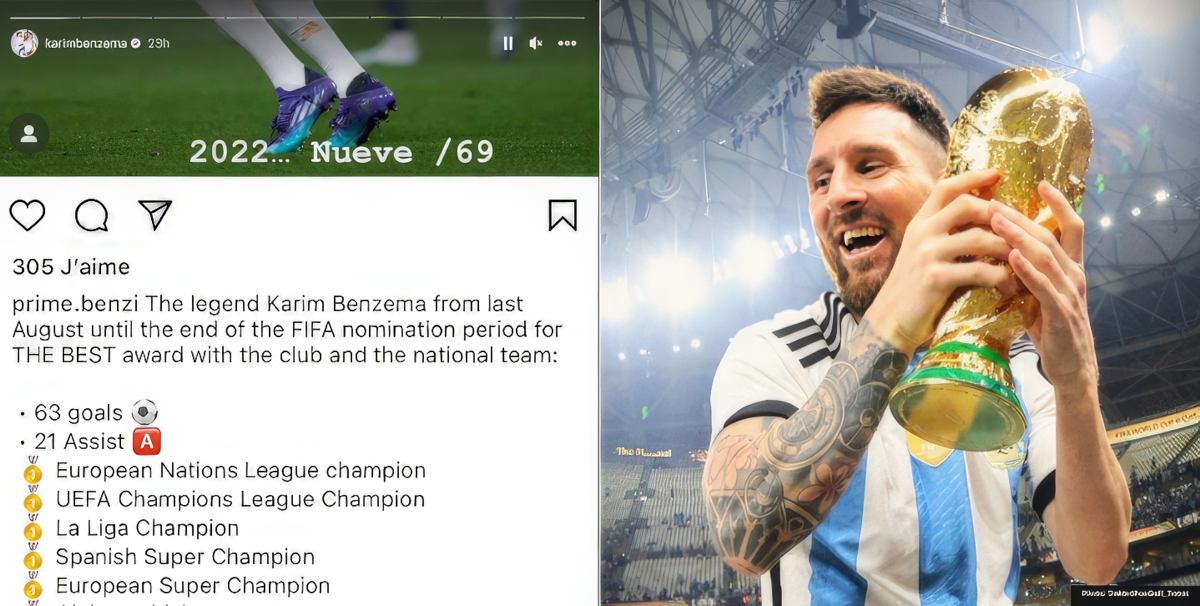 Messi's subtle response to Benzema settles FIFA best debate