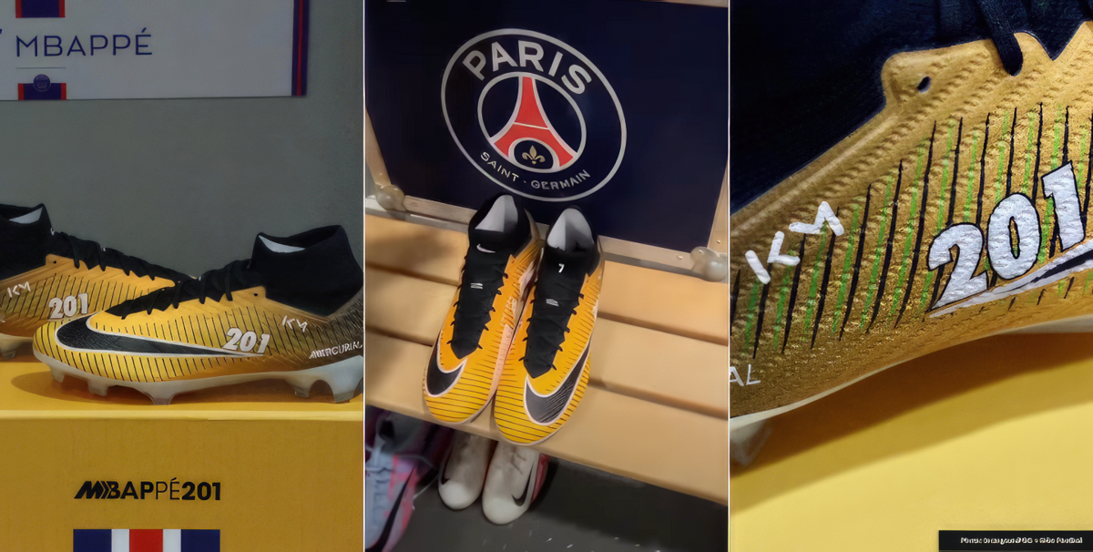 Nike commemorate Kylian Mbappe with special boots for becoming PSG's all-time leading scorer