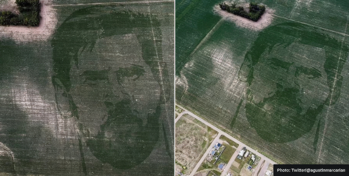 See a 124-acre Messi immortalized in Argentina corn field