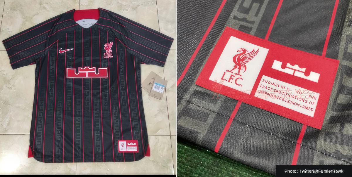See leaked images of the Lebron James Liverpool kit