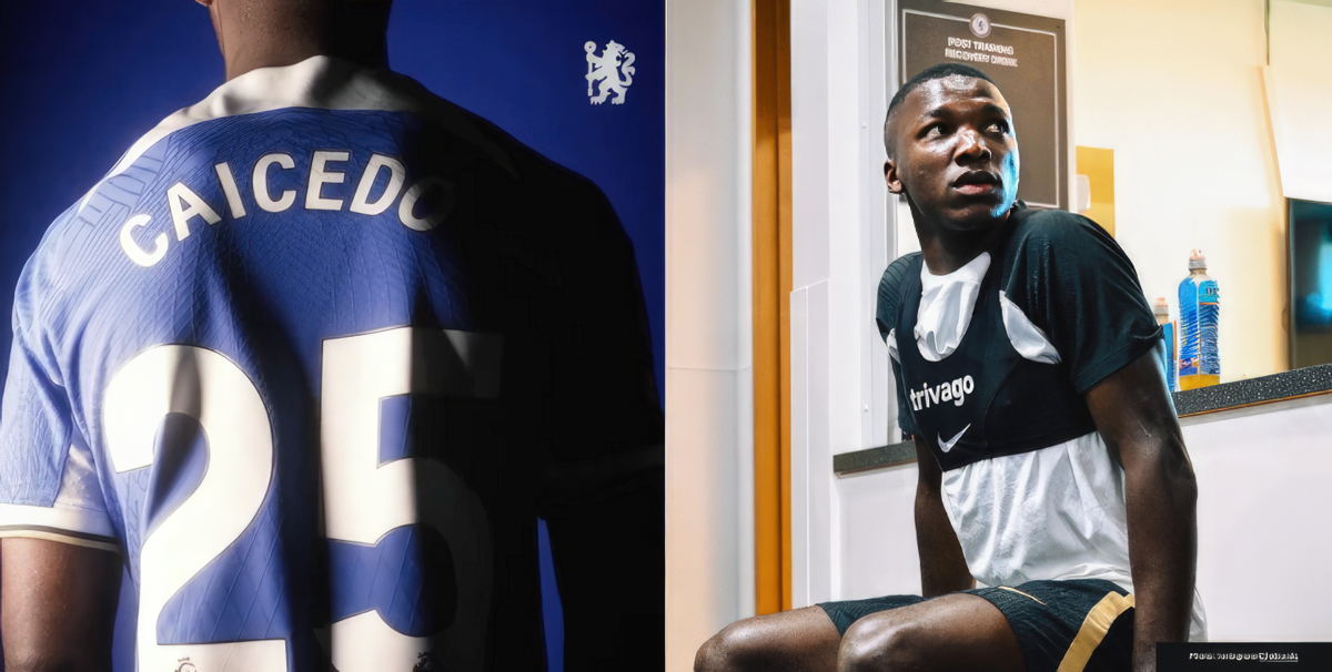 What shirt number is Moises Caicedo wearing at Chelsea?