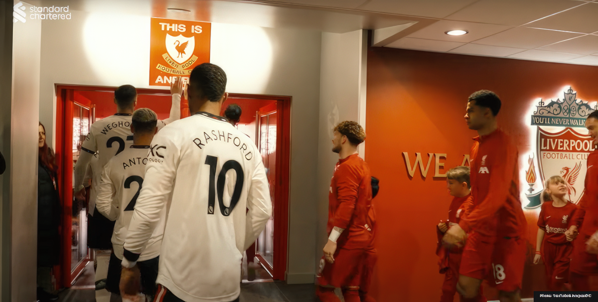 Wout Weghorst caught touching "This Is Anfield" sign before defeat