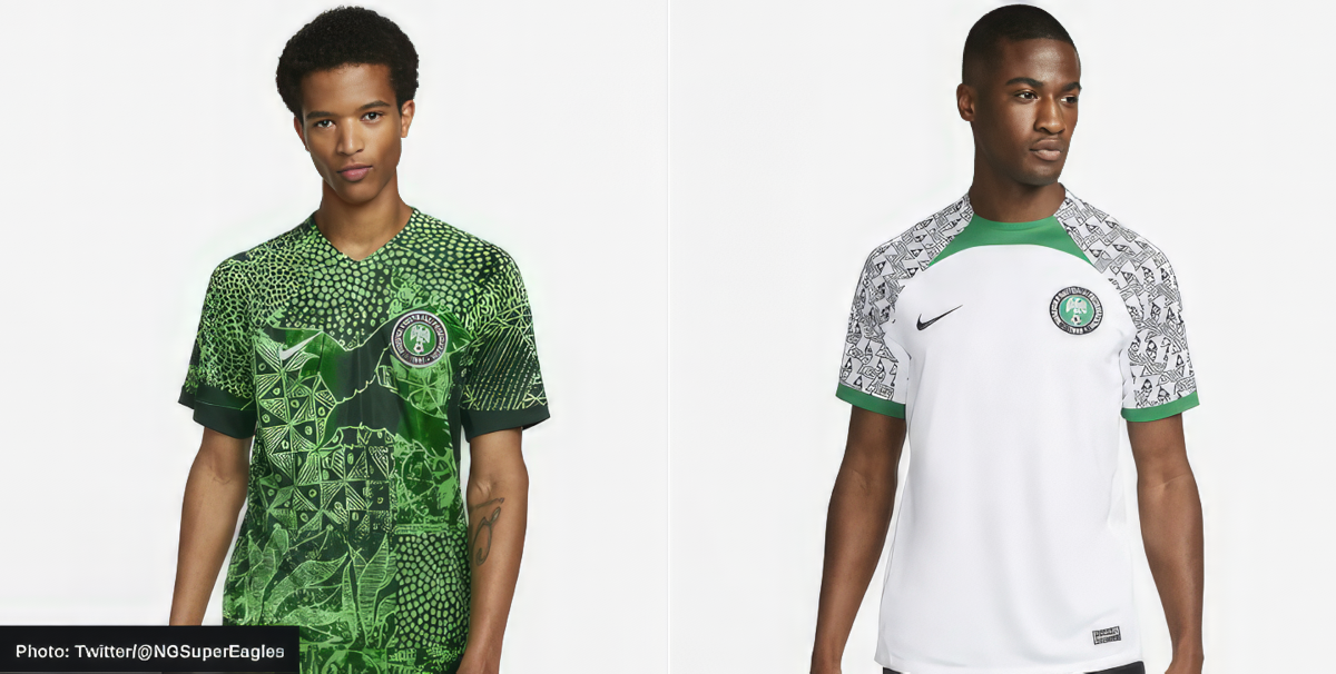 nigeria world cup home and away kits